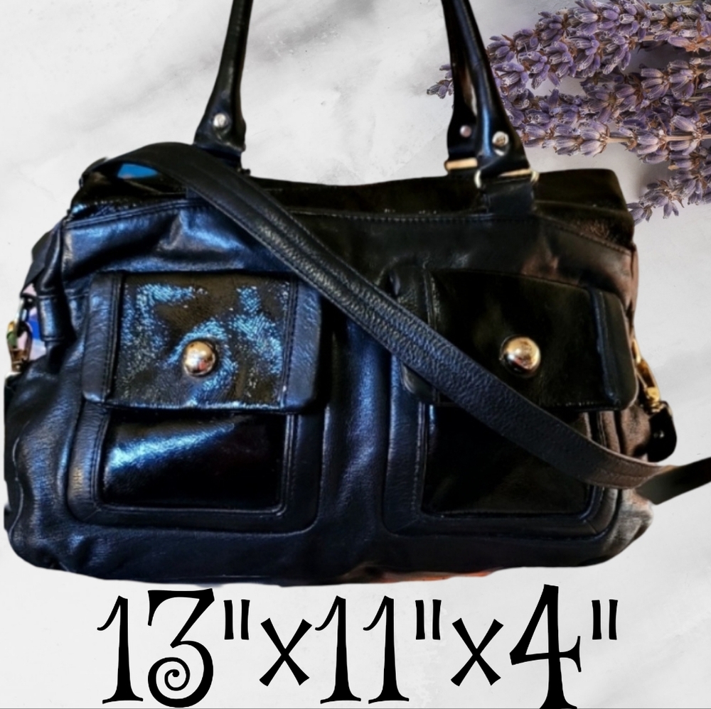 Kate spade vintage black leather carry all!